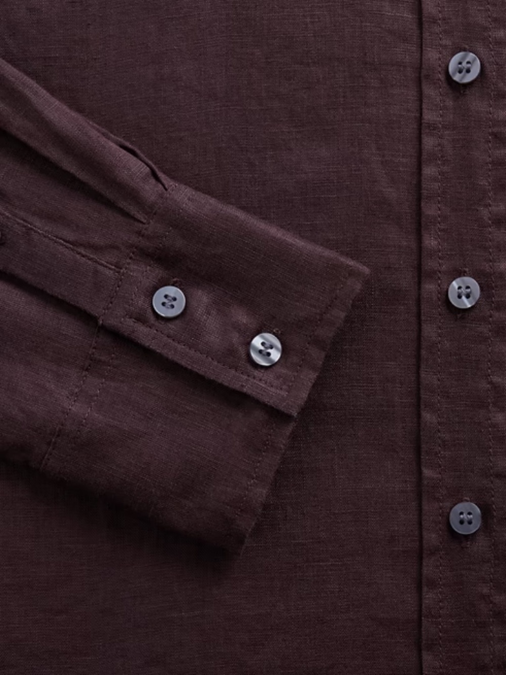 NWOT Gap 100% Linen Oversized Shirt Terra Brown Small Petite - Picture 9 of 9
